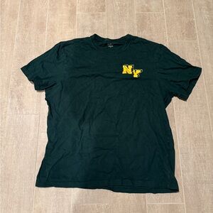 J. Crew Dark Green Tee with Yellow Logo